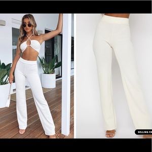 White Fox Unconditional Pants in Cream